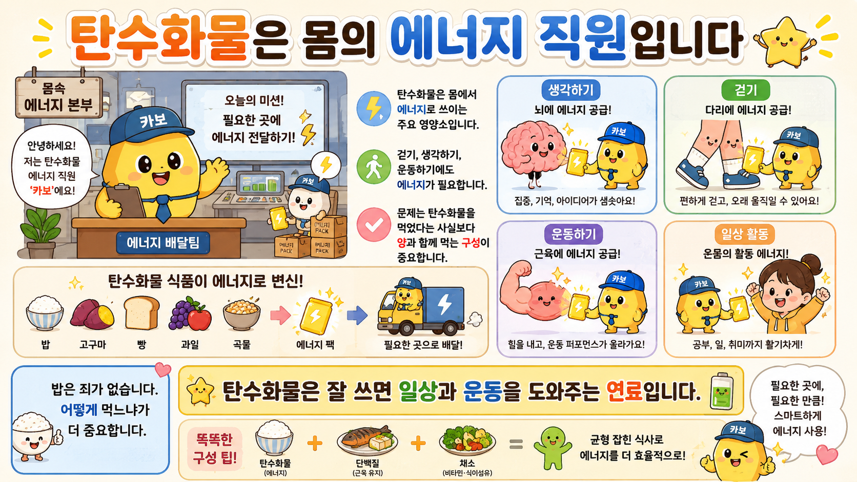 다이어트 탄수화물 양 관련 내용을 쉽게 설명하는 내 몸 이야기 이미지 02
