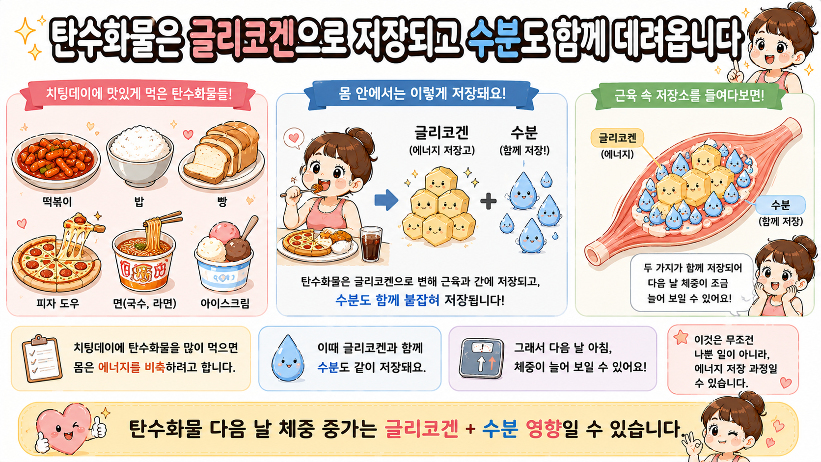 치팅데이 체중 증가 관련 내용을 쉽게 설명하는 내 몸 이야기 이미지 04