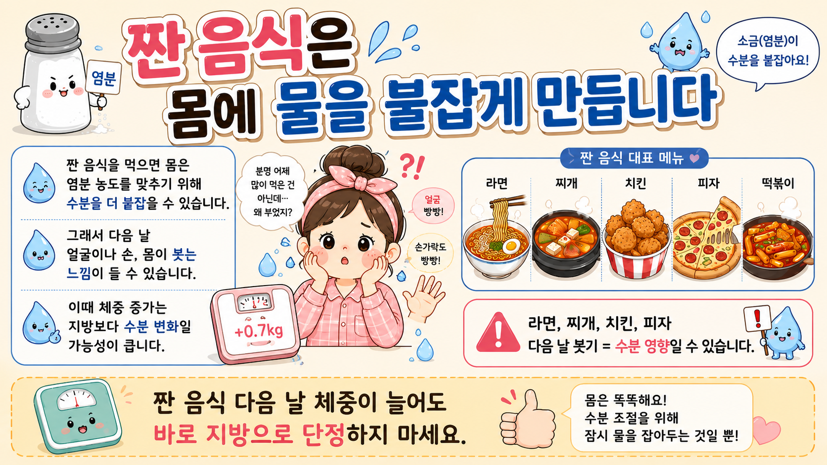 다이어트 중 몸이 붓는 이유 관련 내용을 쉽게 설명하는 내 몸 이야기 이미지 02