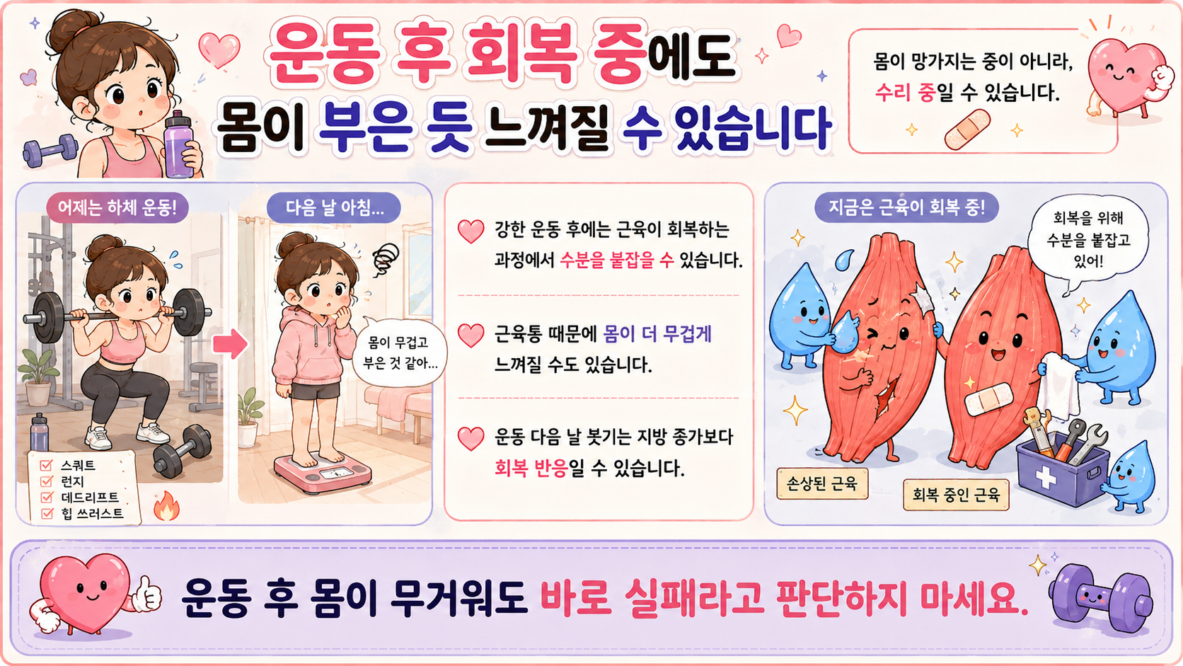 다이어트 중 몸이 붓는 이유 관련 내용을 쉽게 설명하는 내 몸 이야기 이미지 06
