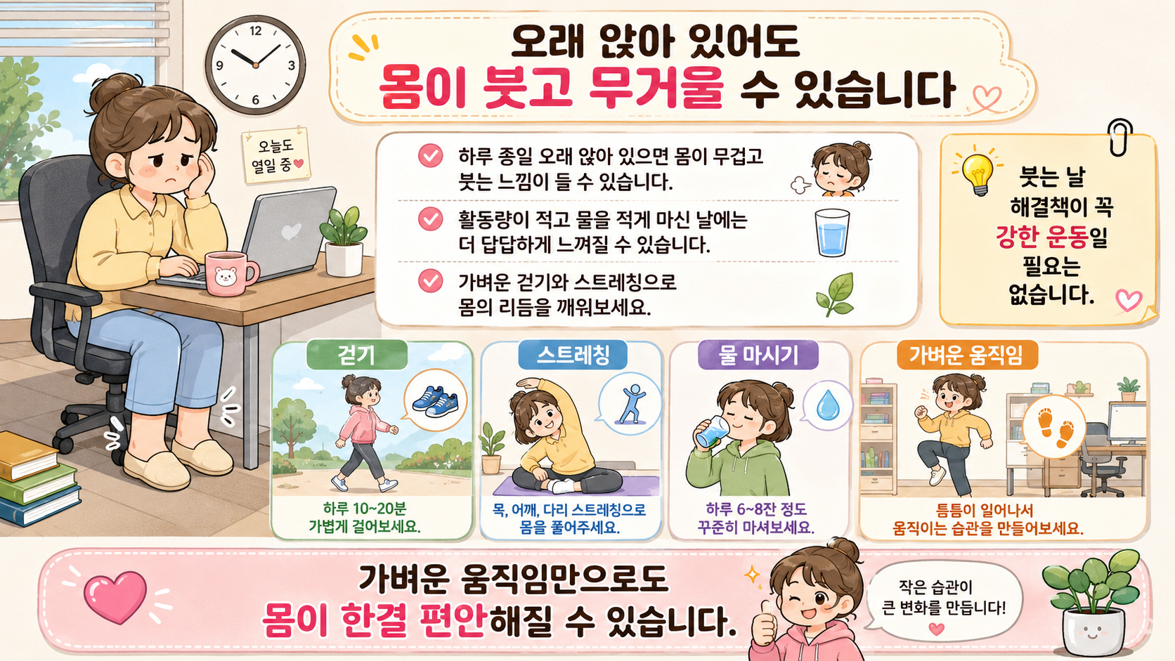 붓기 체중 변화 관련 내용을 쉽게 설명하는 내 몸 이야기 이미지 07