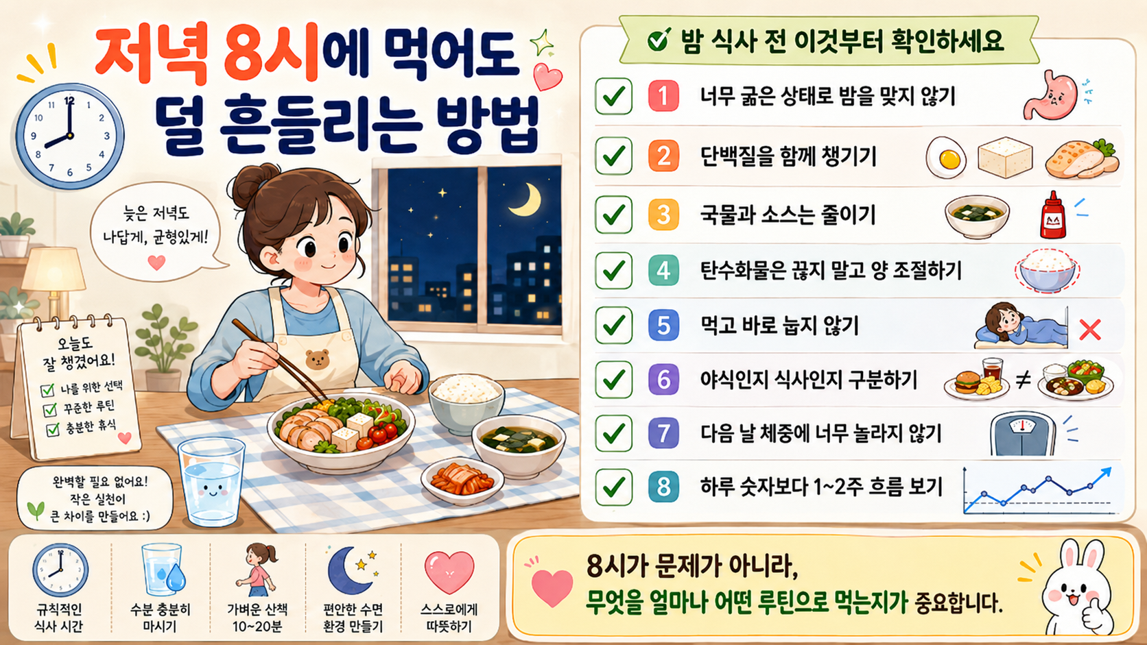 저녁 8시 이후 식사 관련 내용을 쉽게 설명하는 내 몸 이야기 이미지 08