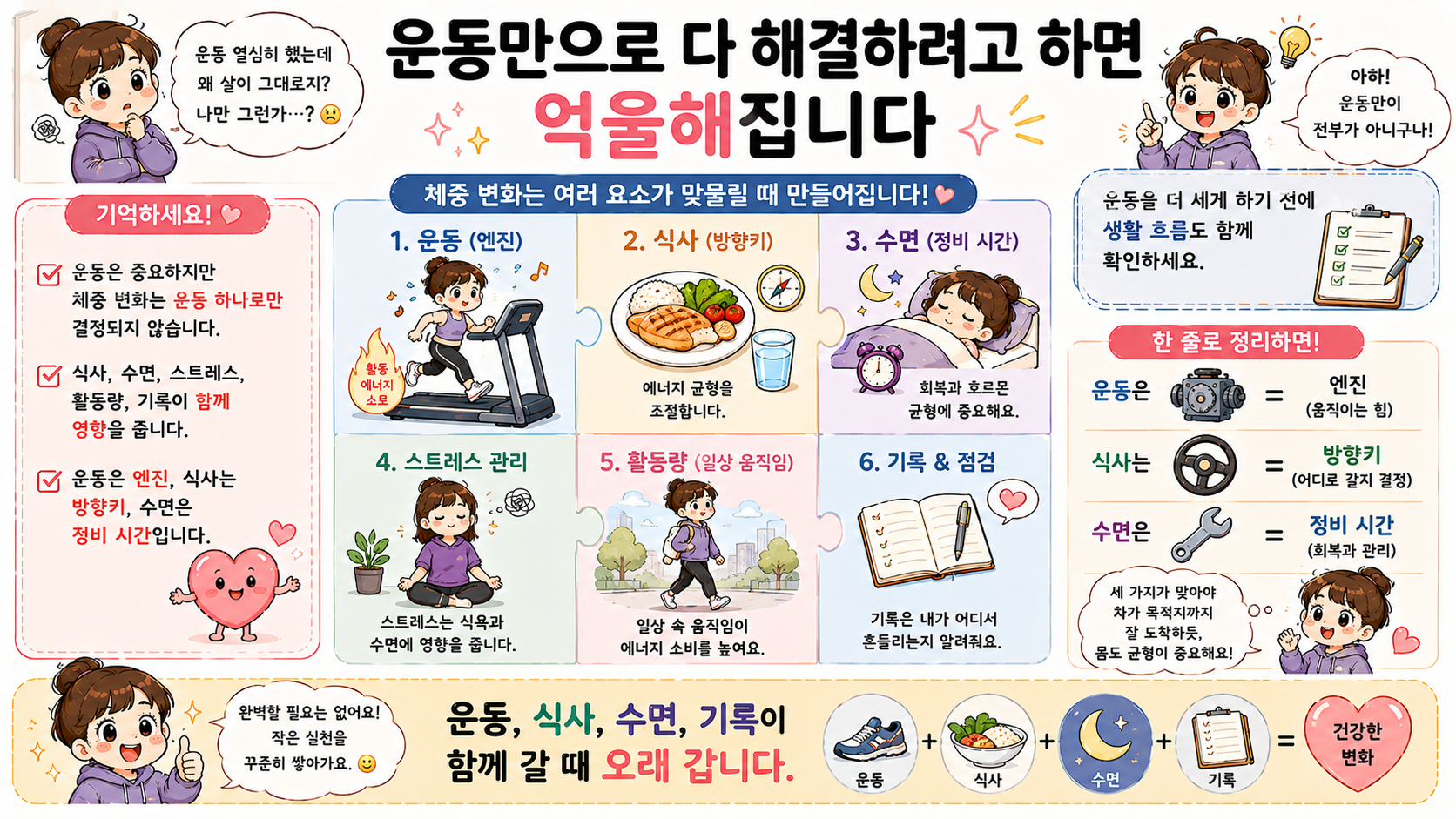 500kcal 운동 체중 관련 내용을 쉽게 설명하는 내 몸 이야기 이미지 06