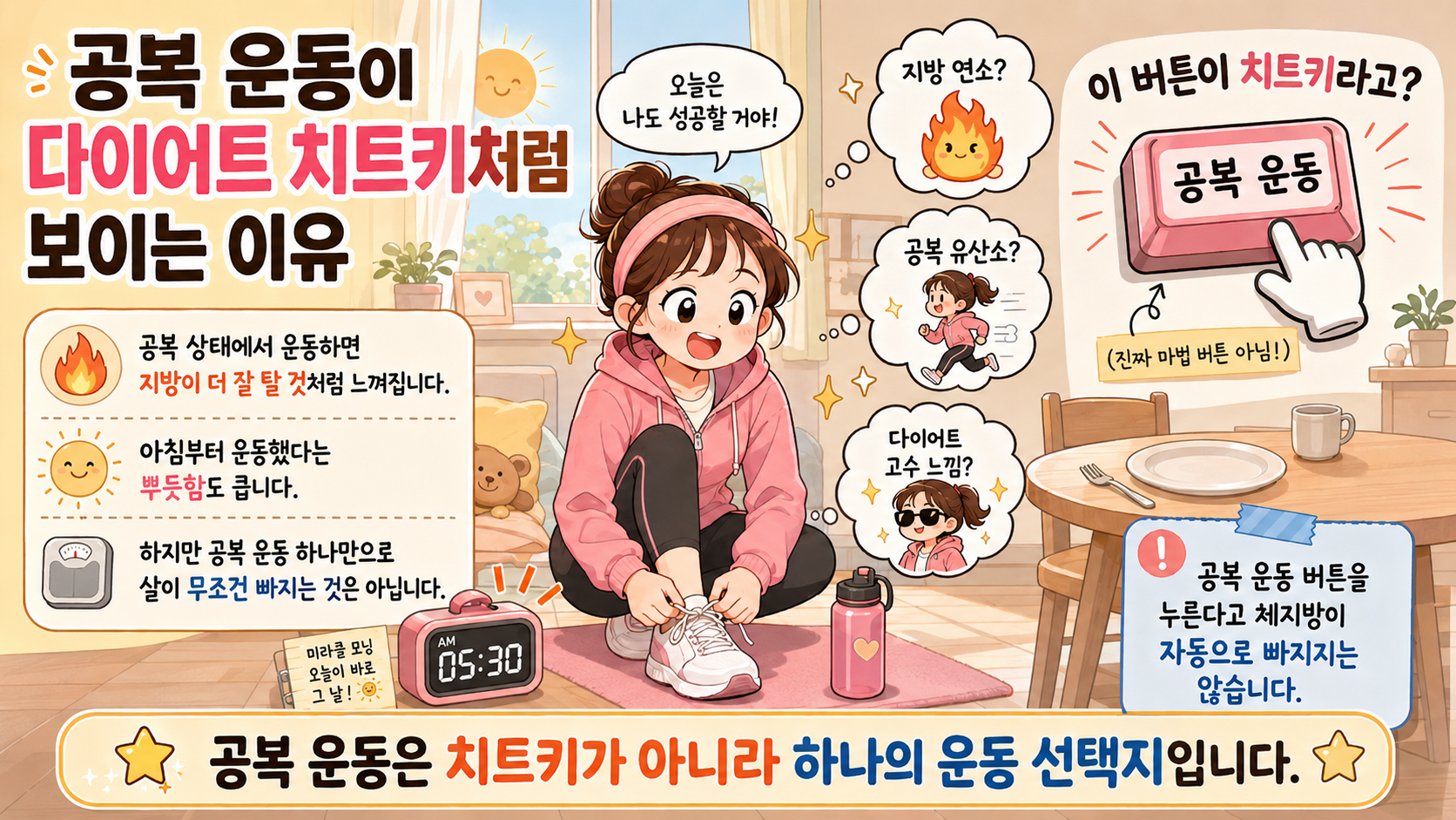 공복 운동 부작용 관련 내용을 쉽게 설명하는 내 몸 이야기 이미지 01