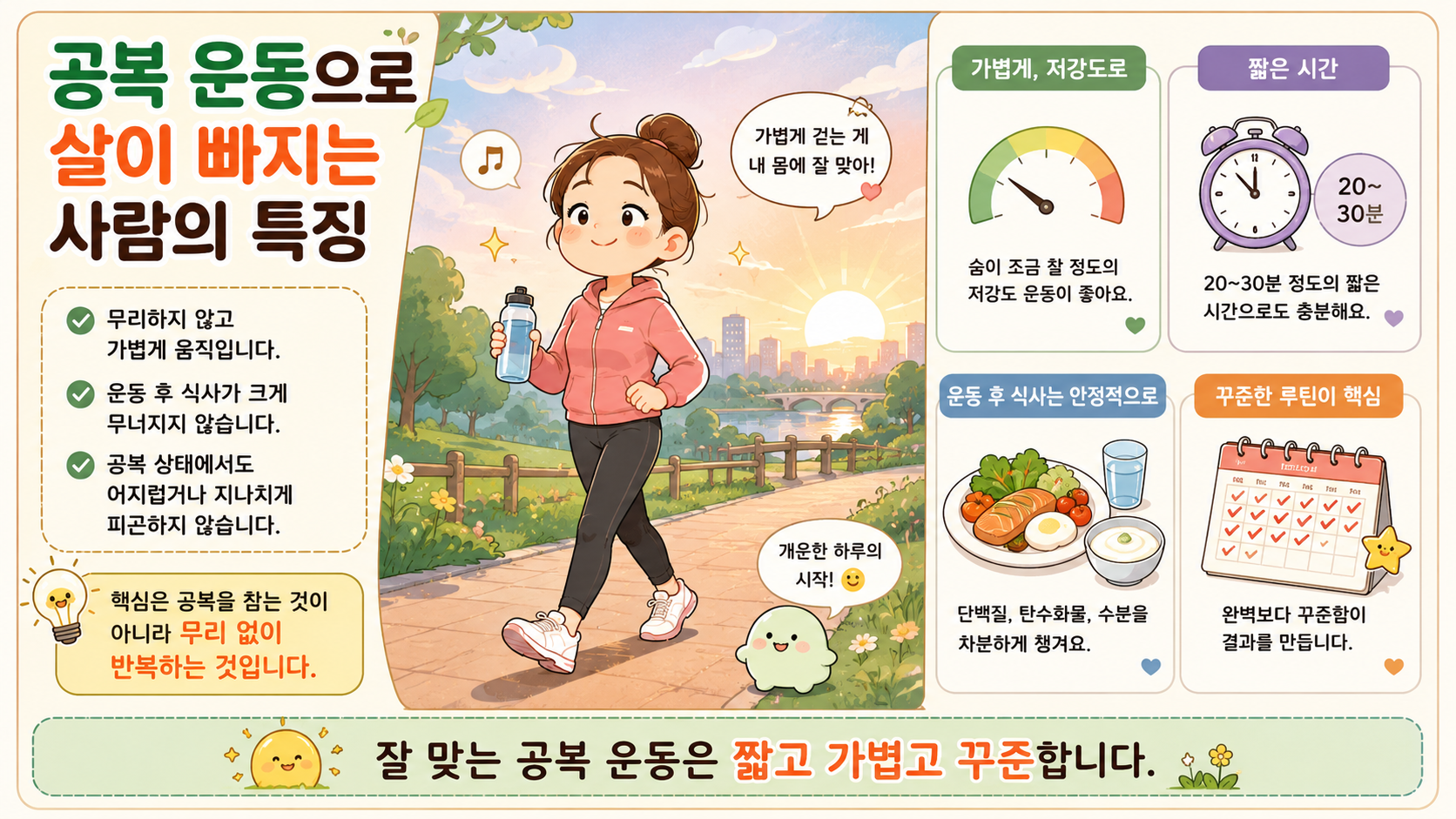 공복 운동 다이어트 관련 내용을 쉽게 설명하는 내 몸 이야기 이미지 03