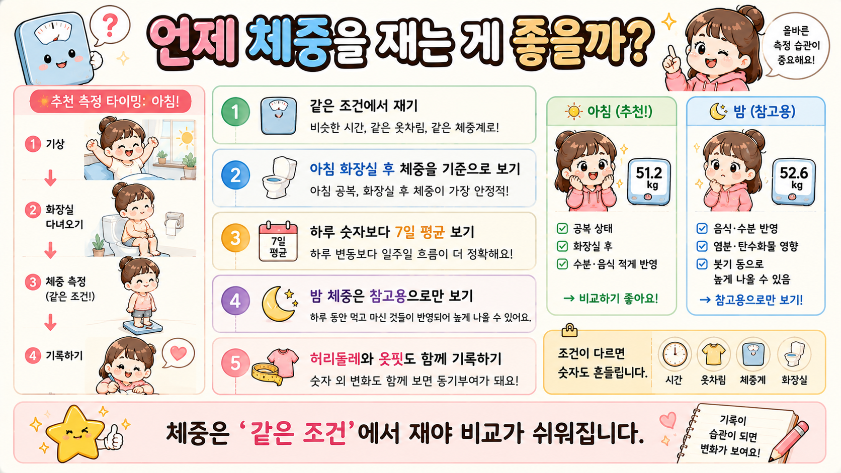 아침 저녁 체중 차이 관련 내용을 쉽게 설명하는 내 몸 이야기 이미지 08
