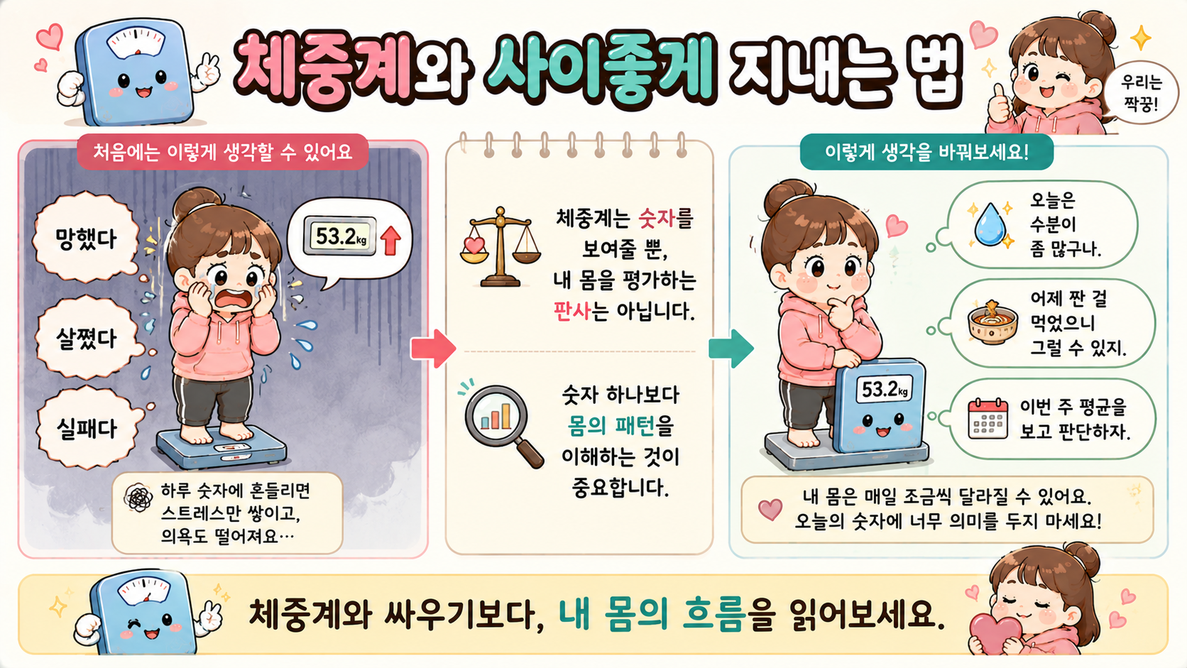 하루 체중 변화 관련 내용을 쉽게 설명하는 내 몸 이야기 이미지 09