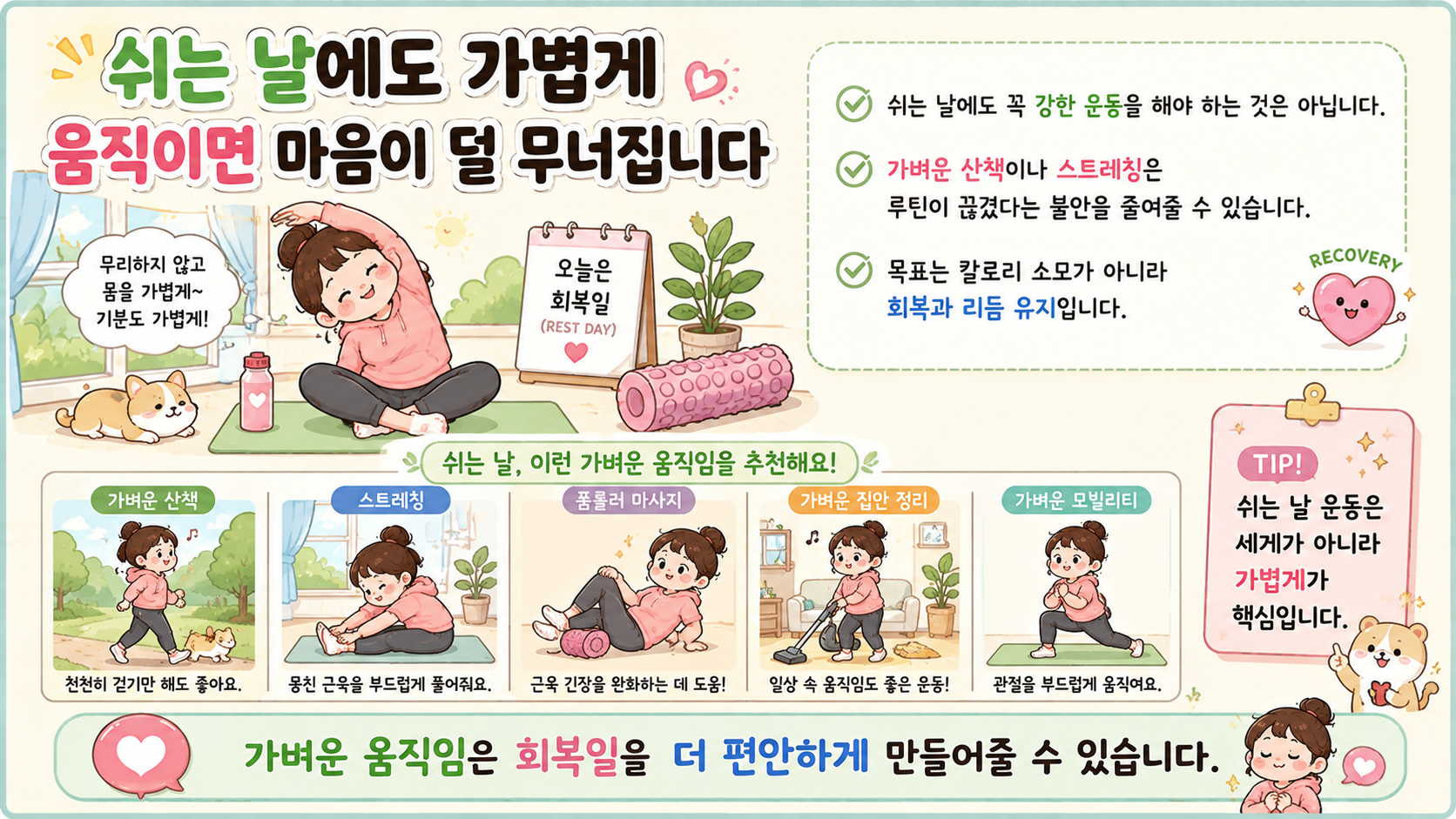 휴식일 다이어트 관련 내용을 쉽게 설명하는 내 몸 이야기 이미지 06
