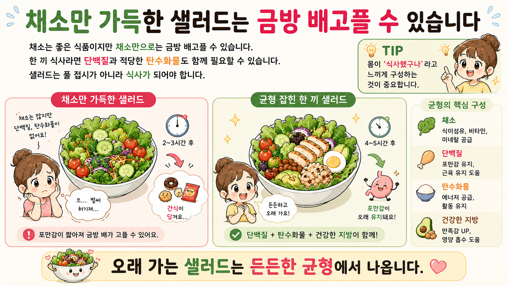 샐러드 다이어트 관련 내용을 쉽게 설명하는 내 몸 이야기 이미지 04