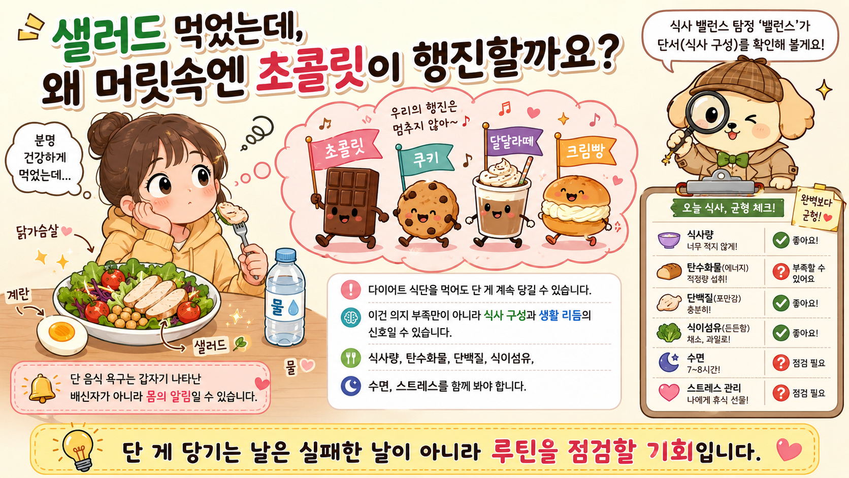 다이어트 식단인데 계속 단 게 당기는 이유를 설명하는 내 몸 이야기 썸네일