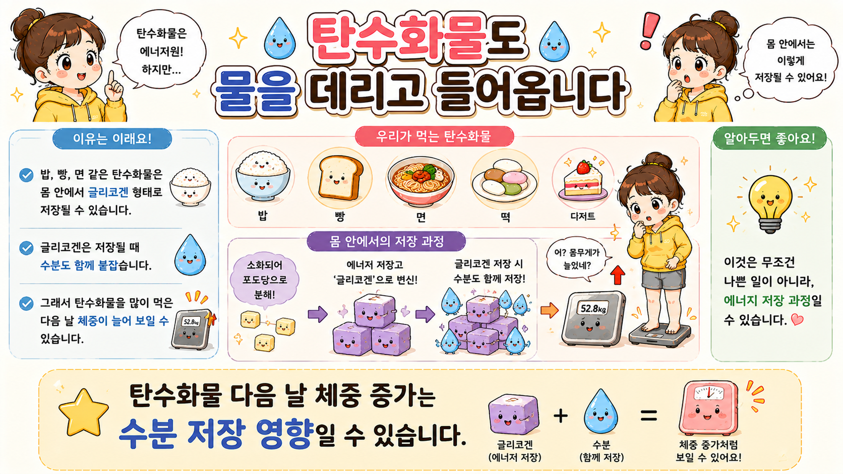 체중이 갑자기 늘어나는 이유 관련 내용을 쉽게 설명하는 내 몸 이야기 이미지 03