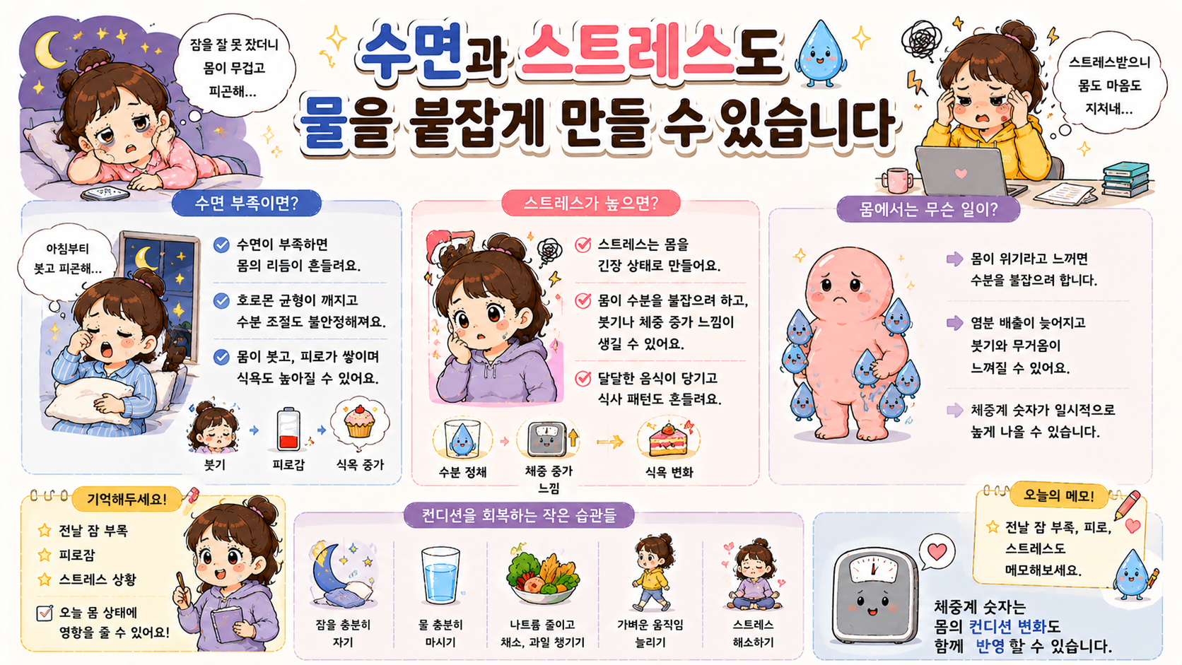 붓기와 체중 관련 내용을 쉽게 설명하는 내 몸 이야기 이미지 06