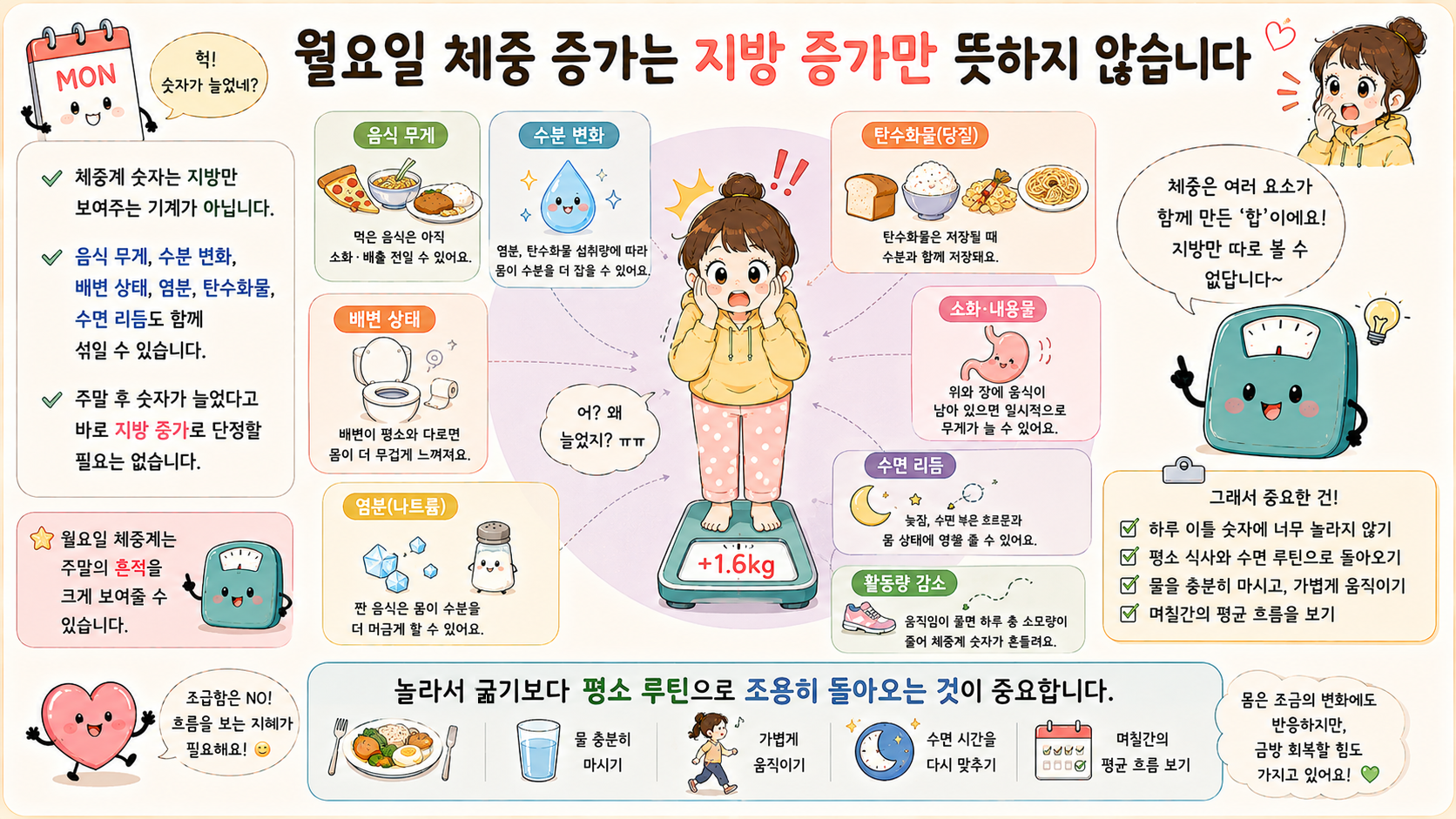 외식 후 체중 증가 관련 내용을 쉽게 설명하는 내 몸 이야기 이미지 06