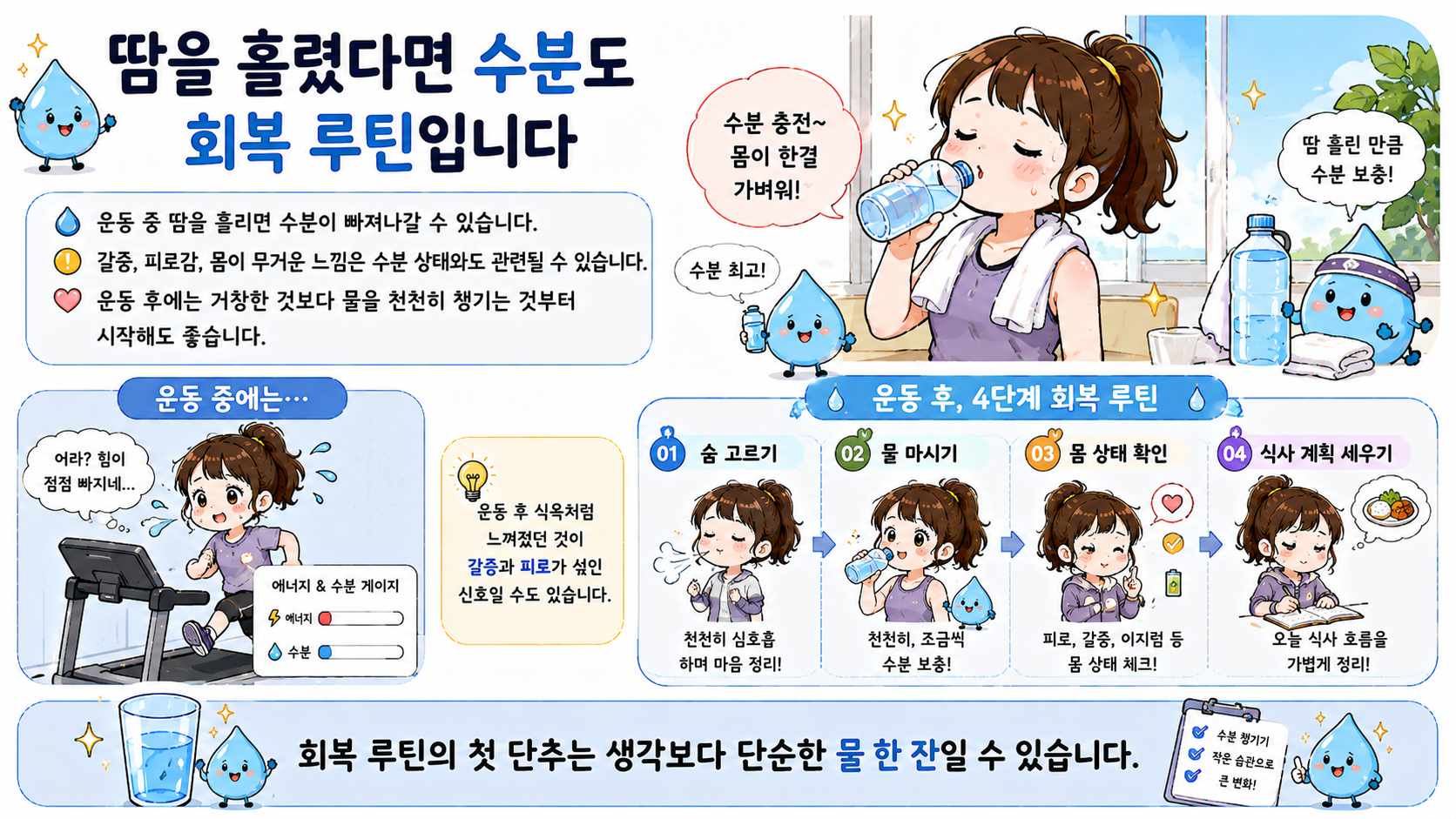 운동 전후 탄수화물 단백질 관련 내용을 쉽게 설명하는 내 몸 이야기 이미지 06