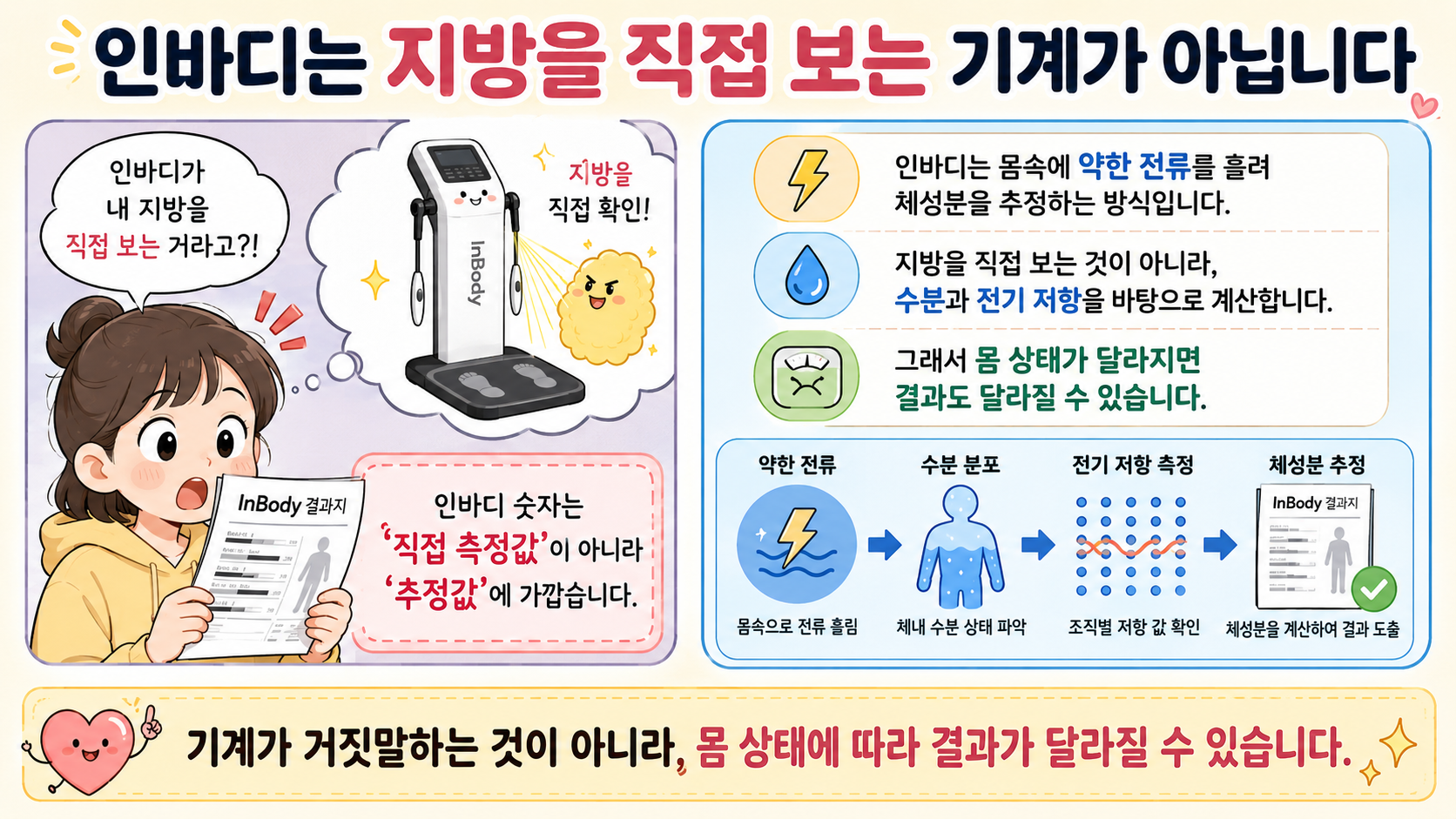 어제와 오늘 인바디 결과가 다른 이유를 설명하는 내 몸 이야기 썸네일