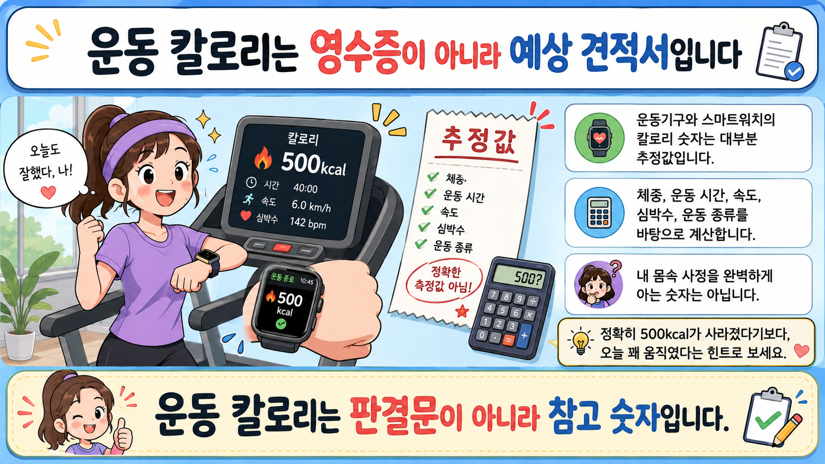 운동 칼로리와 체중 정체 이유를 설명하는 내 몸 이야기 썸네일
